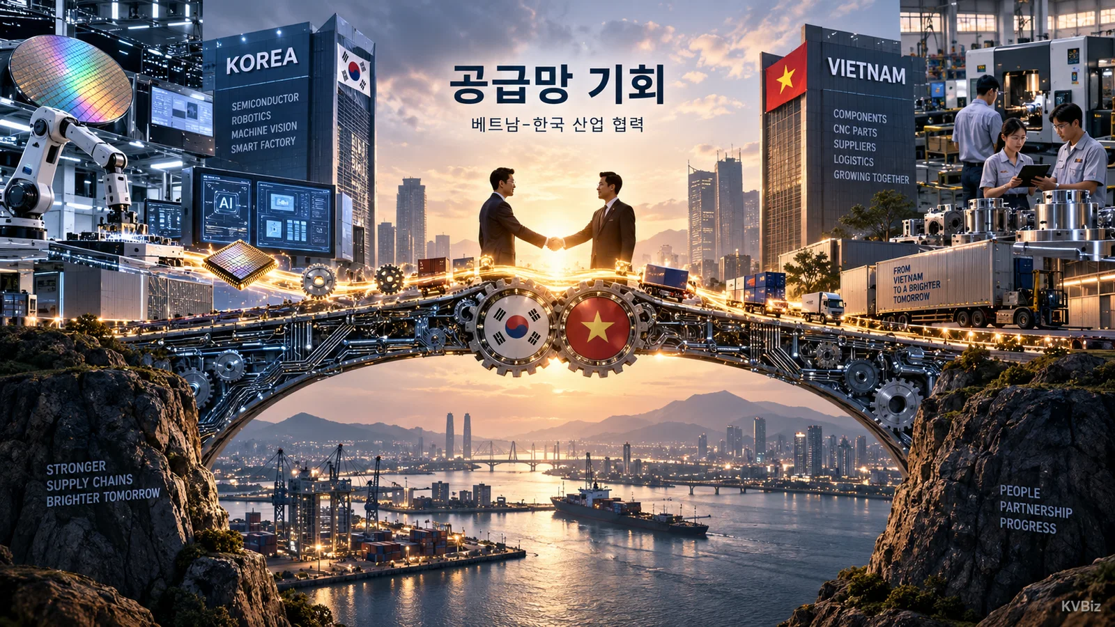 한–베 공급망: 한국의 기술과 장비, 베트남의 가공·엔지니어링 역량.